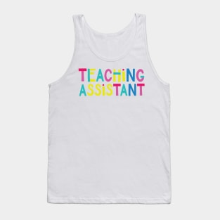 Teaching Assistant Gift Idea Cute Back to School Tank Top